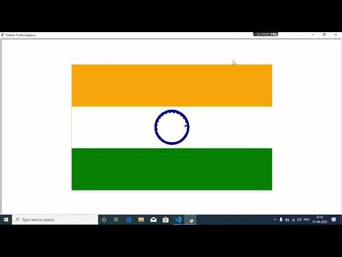 Create the great India flag using python
